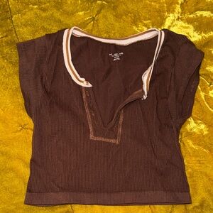 Out From Under Brown Crop Top